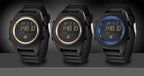 Digital Sport Men Watch Waterproof LED Wrist Watch Modern Round Black Design For Mens Stevvex