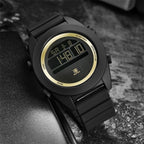 Digital Sport Men Watch Waterproof LED Wrist Watch Modern Round Black Design For Mens Stevvex