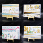 New Waterproof Temporary Tattoo Sticker Golden Silver Flower Jewelry Flash Fashion Different Design Tattoos For Womens Stevvex