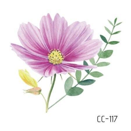 Temporary 3D Rose Flower Tattoos Sticker Body Art Tattoo Sticker Waterproof Luxury Tattoo Rose Lotus Flower Fashion Sticker For Womens Stevvex