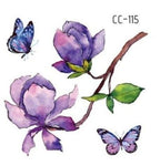 Temporary 3D Rose Flower Tattoos Sticker Body Art Tattoo Sticker Waterproof Luxury Tattoo Rose Lotus Flower Fashion Sticker For Womens Stevvex