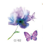 Temporary 3D Rose Flower Tattoos Sticker Body Art Tattoo Sticker Waterproof Luxury Tattoo Rose Lotus Flower Fashion Sticker For Womens Stevvex
