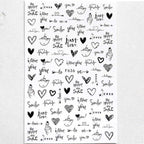 Black White 3D Nail Sticker Decals Cool English Letter Nail Art Decoration Manicure Design Christmas New Year Gift French Nail Art Stickers Decals 8Sheets Nail Art Supplies 3D Self-Adhesive Nail Art Decoration  Pattern Nail Accessories Classic Simple Stevvex