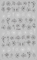 Black White 3D Nail Sticker Decals Cool English Letter Nail Art Decoration Manicure Design Christmas New Year Gift French Nail Art Stickers Decals 8Sheets Nail Art Supplies 3D Self-Adhesive Nail Art Decoration  Pattern Nail Accessories Classic Simple Stevvex