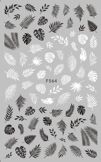 Black White 3D Nail Sticker Decals Cool English Letter Nail Art Decoration Manicure Design Christmas New Year Gift French Nail Art Stickers Decals 8Sheets Nail Art Supplies 3D Self-Adhesive Nail Art Decoration  Pattern Nail Accessories Classic Simple Stevvex
