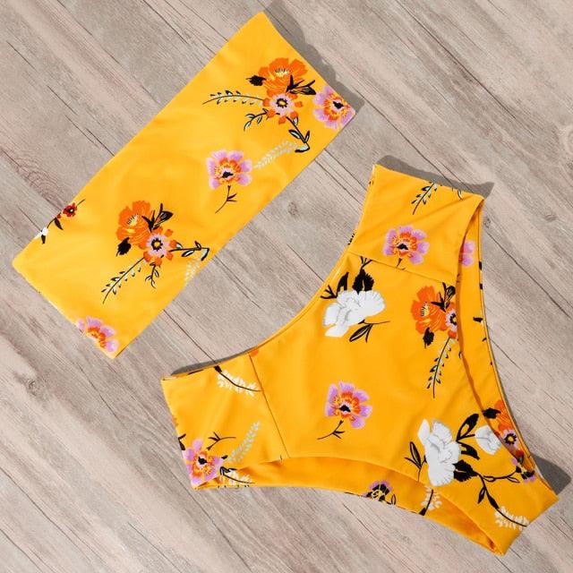 Solid Bikini Set Swimsuit Women Bikini Swimwear Female Halter Top Bathing Suit Swimming Wear Bikini High Cut Swimsuit High Waist Plus Size Summer Swimwear Stevvex