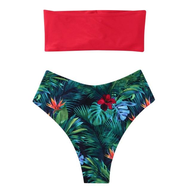 Solid Bikini Set Swimsuit Women Bikini Swimwear Female Halter Top Bathing Suit Swimming Wear Bikini High Cut Swimsuit High Waist Plus Size Summer Swimwear Stevvex
