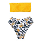 Solid Bikini Set Swimsuit Women Bikini Swimwear Female Halter Top Bathing Suit Swimming Wear Bikini High Cut Swimsuit High Waist Plus Size Summer Swimwear Stevvex