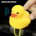 Yellow Small Bike Duck Bicycle Bell Luminous Normal Duck Ducky Bicycle Airscrew Helmet Wind Motor Riding Cycling Lights Horn Rubber Duck Helmet Bike Horn Bell Car Decoration Bicycle Horn Stevvex