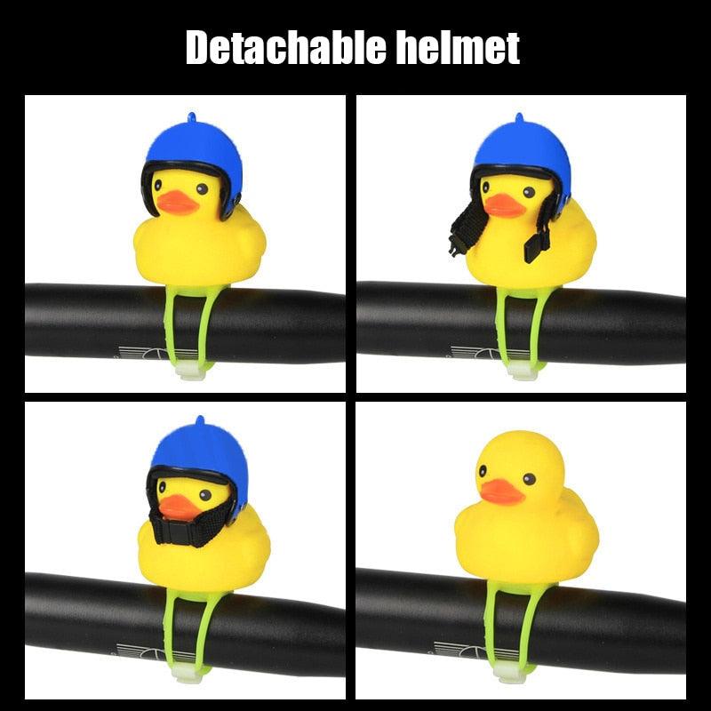 Yellow Small Bike Duck Bicycle Bell Luminous Normal Duck Ducky Bicycle Airscrew Helmet Wind Motor Riding Cycling Lights Horn Rubber Duck Helmet Bike Horn Bell Car Decoration Bicycle Horn Stevvex