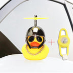 Yellow Small Bike Duck Bicycle Bell Luminous Normal Duck Ducky Bicycle Airscrew Helmet Wind Motor Riding Cycling Lights Horn Rubber Duck Helmet Bike Horn Bell Car Decoration Bicycle Horn Stevvex