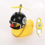 Yellow Small Bike Duck Bicycle Bell Luminous Normal Duck Ducky Bicycle Airscrew Helmet Wind Motor Riding Cycling Lights Horn Rubber Duck Helmet Bike Horn Bell Car Decoration Bicycle Horn Stevvex