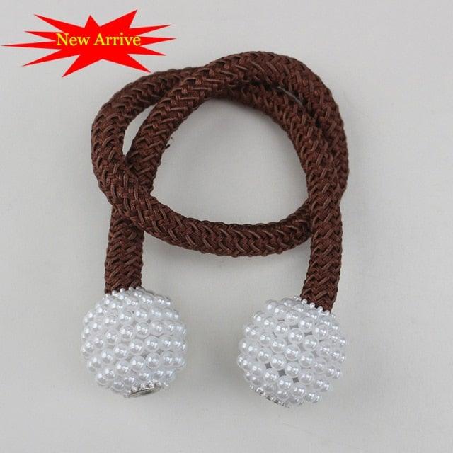 Magnetic Curtain Clip Room Accessories Pearl Ball Curtains Holder Tieback Home Decor Hanging Ball Buckle Tie Back Curtain Tiebacks Pearl Ball Home Curtain Buckle The Most Convenient Tie Backs Weave Clips Rope Straps Holder Stevvex