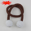 Magnetic Curtain Clip Room Accessories Pearl Ball Curtains Holder Tieback Home Decor Hanging Ball Buckle Tie Back Curtain Tiebacks Pearl Ball Home Curtain Buckle The Most Convenient Tie Backs Weave Clips Rope Straps Holder Stevvex