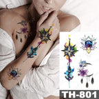 Luxury Big Waterproof Temporary Sticker Tattoo Large Flowers And Animals Body Tattos For Womens