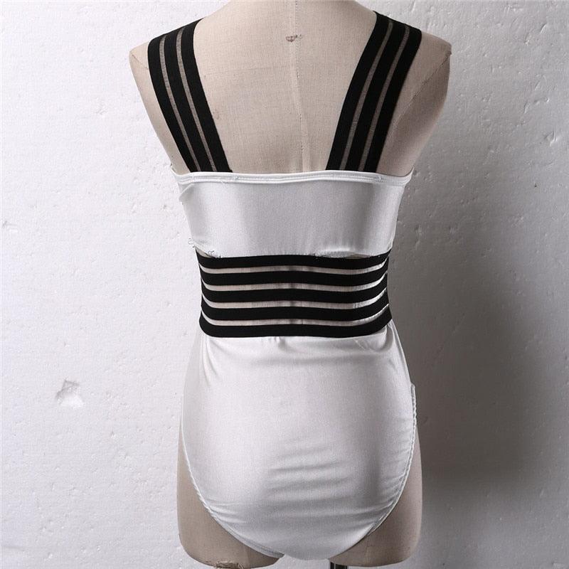 Luxury Women Black Swimsuits Women High Neck One Piece Swimsuits For Women Mesh Bathing Suits Open Back Swimwear One Piece Swimwear For Lady High Neck Bandage Cross Back Swimming Suit Female Holiday Beachwear Stevvex