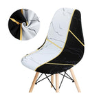 Avangarde Style  Printed Seat Cover For Shell Chair Armless Shell Chair Cover Banquet Home Slipcover Elastic Removable Stretch High Back For Sofa Armchairs Stevvex