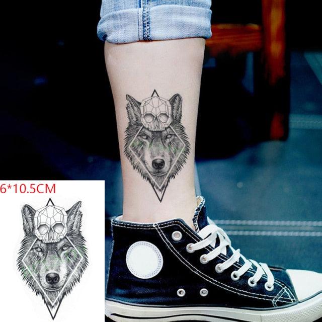 Elegant Black Waterproof Temporary Tattoo Stickers Moon Hill Modern Body Art Stickers Hand Foot High Quality For Womens Stevvex