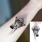 Elegant Black Waterproof Temporary Tattoo Stickers Moon Hill Modern Body Art Stickers Hand Foot High Quality For Womens Stevvex