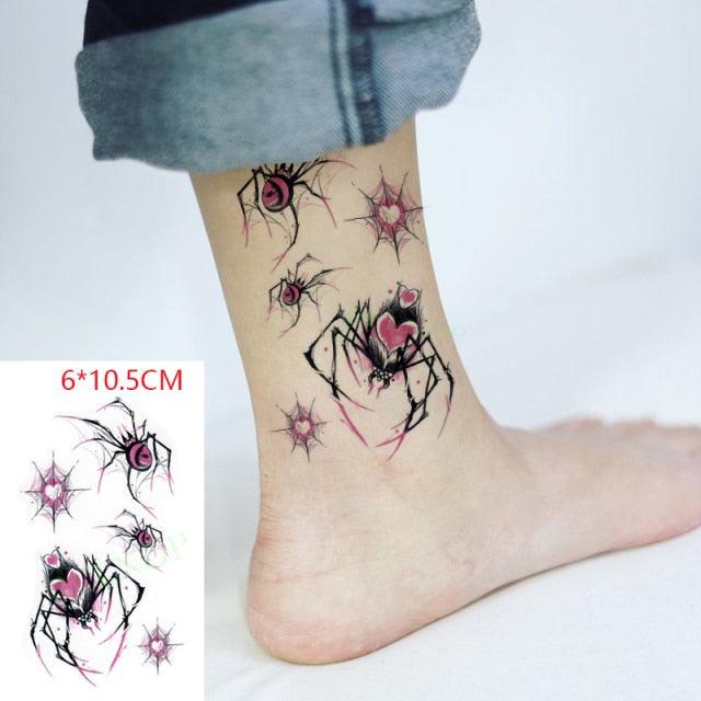 Elegant Black Waterproof Temporary Tattoo Stickers Moon Hill Modern Body Art Stickers Hand Foot High Quality For Womens Stevvex