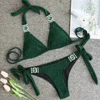 PAYASEN Rhinestone Bikini - Crystal Diamond Swimsuit for Women