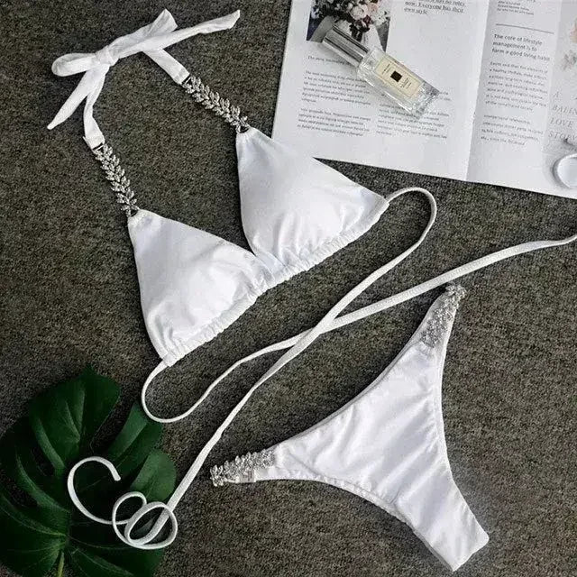 PAYASEN Rhinestone Bikini - Crystal Diamond Swimsuit for Women