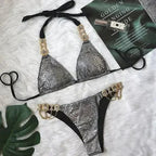 PAYASEN Rhinestone Bikini - Crystal Diamond Swimsuit for Women