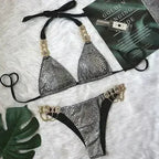 PAYASEN Rhinestone Bikini - Crystal Diamond Swimsuit for Women