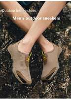 Summer Mesh Beach Men Shoes  Lightweight Breathable Walking Footwear New Slip-On Comfortable Outdoor Walking Footwear Non-Slip Running Climbing Shoes Sneakers Lightweight Breathable Walking Shoes Stevvex