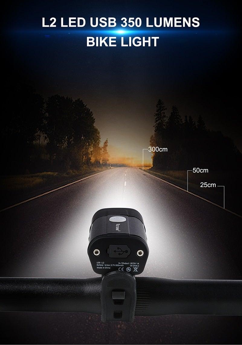 Front Bicycle Light USB Rechargeable LED Bike Light Waterproof Cycling Headlight Climbing Safety Flashlight Lamps Bike Light Super Bright Bicycle Light Easy To Install Fits All Bikes Headlights With Modes Stevvex