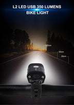 Front Bicycle Light USB Rechargeable LED Bike Light Waterproof Cycling Headlight Climbing Safety Flashlight Lamps Bike Light Super Bright Bicycle Light Easy To Install Fits All Bikes Headlights With Modes Stevvex