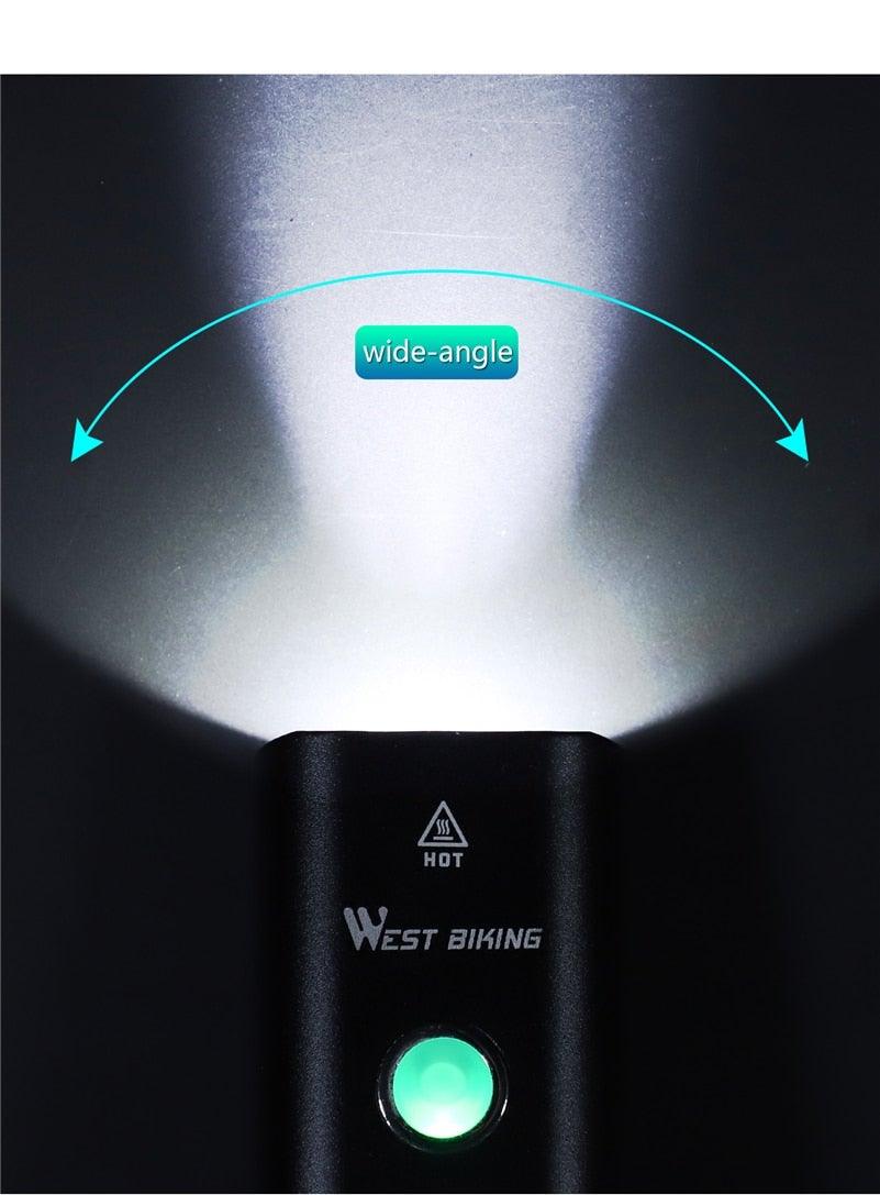 Front Bicycle Light USB Rechargeable LED Bike Light Waterproof Cycling Headlight Climbing Safety Flashlight Lamps Bike Light Super Bright Bicycle Light Easy To Install Fits All Bikes Headlights With Modes Stevvex