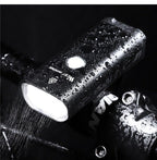 Front Bicycle Light USB Rechargeable LED Bike Light Waterproof Cycling Headlight Climbing Safety Flashlight Lamps Bike Light Super Bright Bicycle Light Easy To Install Fits All Bikes Headlights With Modes Stevvex