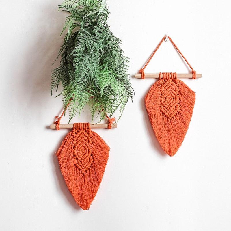 Handmade Wall Art Home Wall Decor Woven Hanging Tapestry Tassel Wind Chimes Wall Hanging Ornaments  Hand Macrame Wall  For Wall Wedding Living Room Gallery Patio Apartment Yard Decor Stevvex