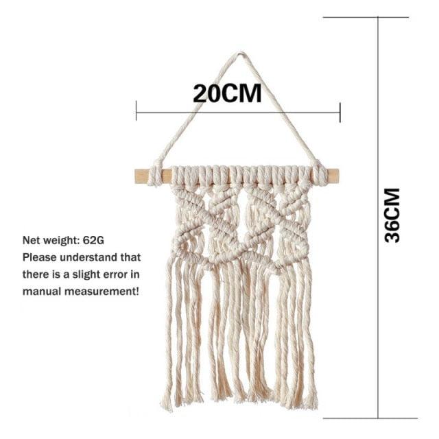 Handmade Wall Art Home Wall Decor Woven Hanging Tapestry Tassel Wind Chimes Wall Hanging Ornaments  Hand Macrame Wall  For Wall Wedding Living Room Gallery Patio Apartment Yard Decor Stevvex