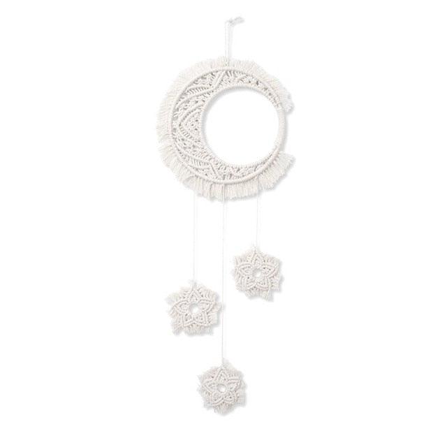 Handmade Wall Art Home Wall Decor Woven Hanging Tapestry Tassel Wind Chimes Wall Hanging Ornaments  Hand Macrame Wall  For Wall Wedding Living Room Gallery Patio Apartment Yard Decor Stevvex