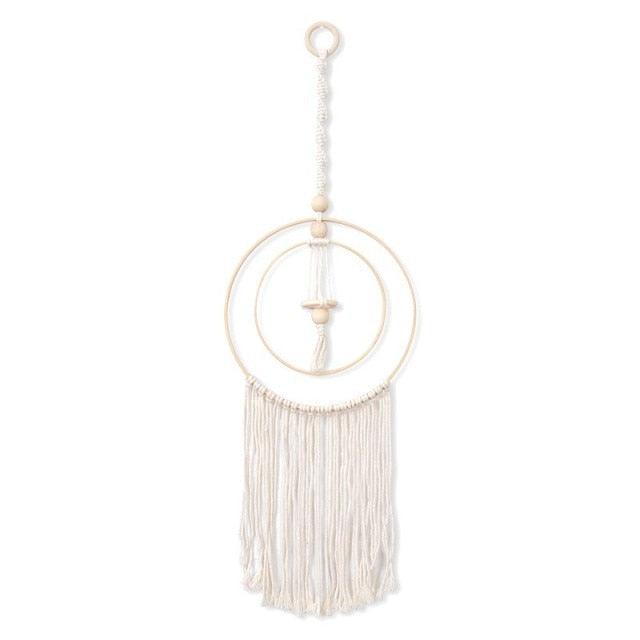 Handmade Wall Art Home Wall Decor Woven Hanging Tapestry Tassel Wind Chimes Wall Hanging Ornaments  Hand Macrame Wall  For Wall Wedding Living Room Gallery Patio Apartment Yard Decor Stevvex
