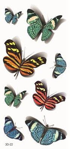 Elegant Waterproof Temporary Butterfly Sticker Tattoo Fake  Halloween Party Tattoo For Woman Girls Stevvex