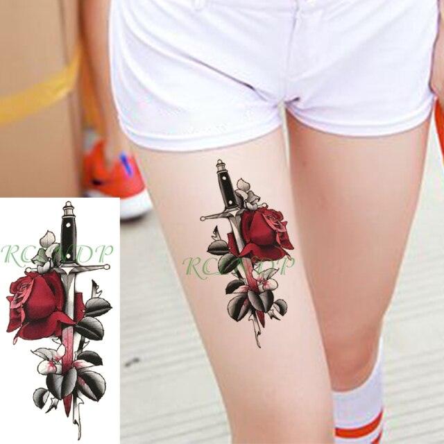 Elegant Waterproof Temporary Butterfly Sticker Tattoo Fake  Halloween Party Tattoo For Woman Girls Stevvex