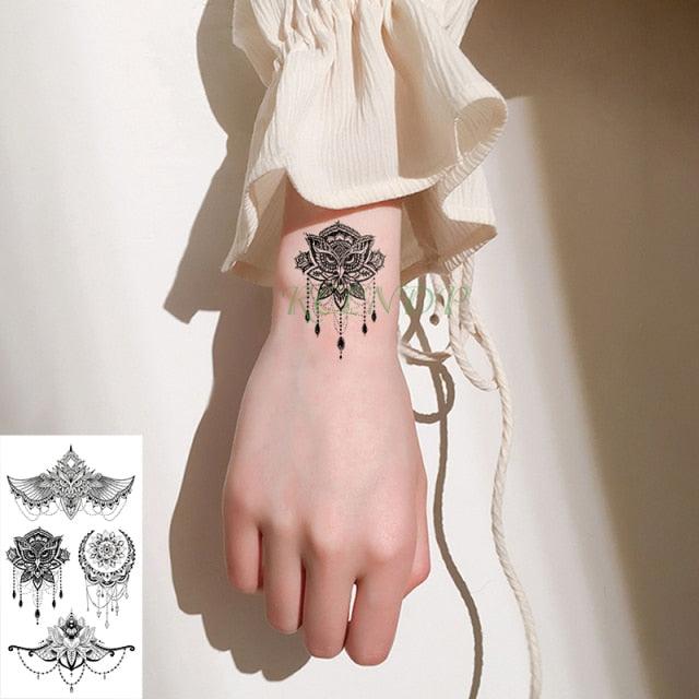 Elegant Waterproof Temporary Butterfly Sticker Tattoo Fake  Halloween Party Tattoo For Woman Girls Stevvex