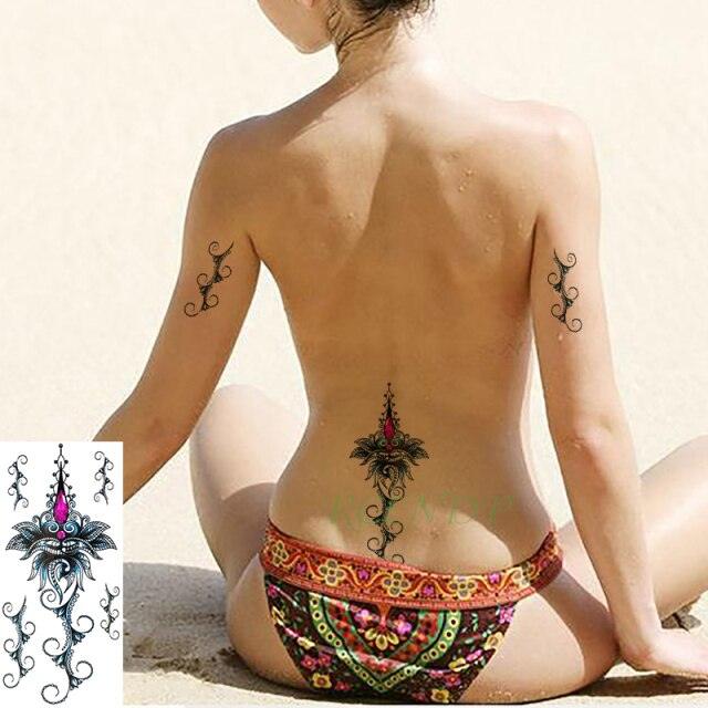 Elegant Waterproof Temporary Butterfly Sticker Tattoo Fake  Halloween Party Tattoo For Woman Girls Stevvex