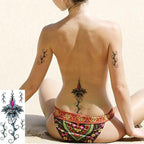 Elegant Waterproof Temporary Butterfly Sticker Tattoo Fake  Halloween Party Tattoo For Woman Girls Stevvex