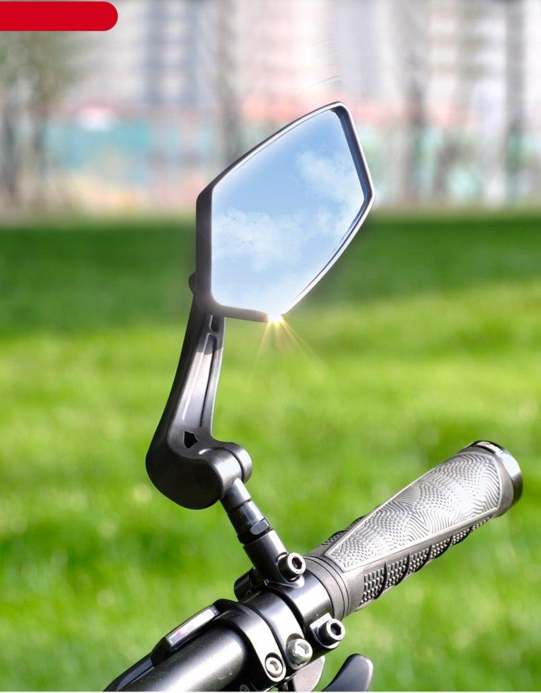 Unique 360 Degree Rotate Bike Rear View Mirror Cycling Accessories Flexible Safety Rear View Mirrors Adjustable Easy Mount Rear View Bike Mirrors Back Right Side Bicycle Mirror For Adult Bikes Stevvex