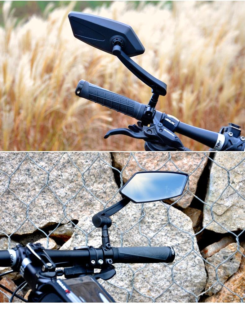 Unique 360 Degree Rotate Bike Rear View Mirror Cycling Accessories Flexible Safety Rear View Mirrors Adjustable Easy Mount Rear View Bike Mirrors Back Right Side Bicycle Mirror For Adult Bikes Stevvex
