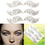 Luxury Flash Metallic Waterproof Temporary Tattoo Gold Silver Flower Tattoo Sticker Long Lasting Gold Design For Womens Stevvex