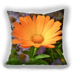 Bright Red Flower Cushion Cover Home Fashion Decoration Red Orange Pink Poppy Flowers Decorative Throw Pillow Cover Case Cushion Home Living Room Pillow Case Super Soft Short Plush Cushion Cover 45x45CM