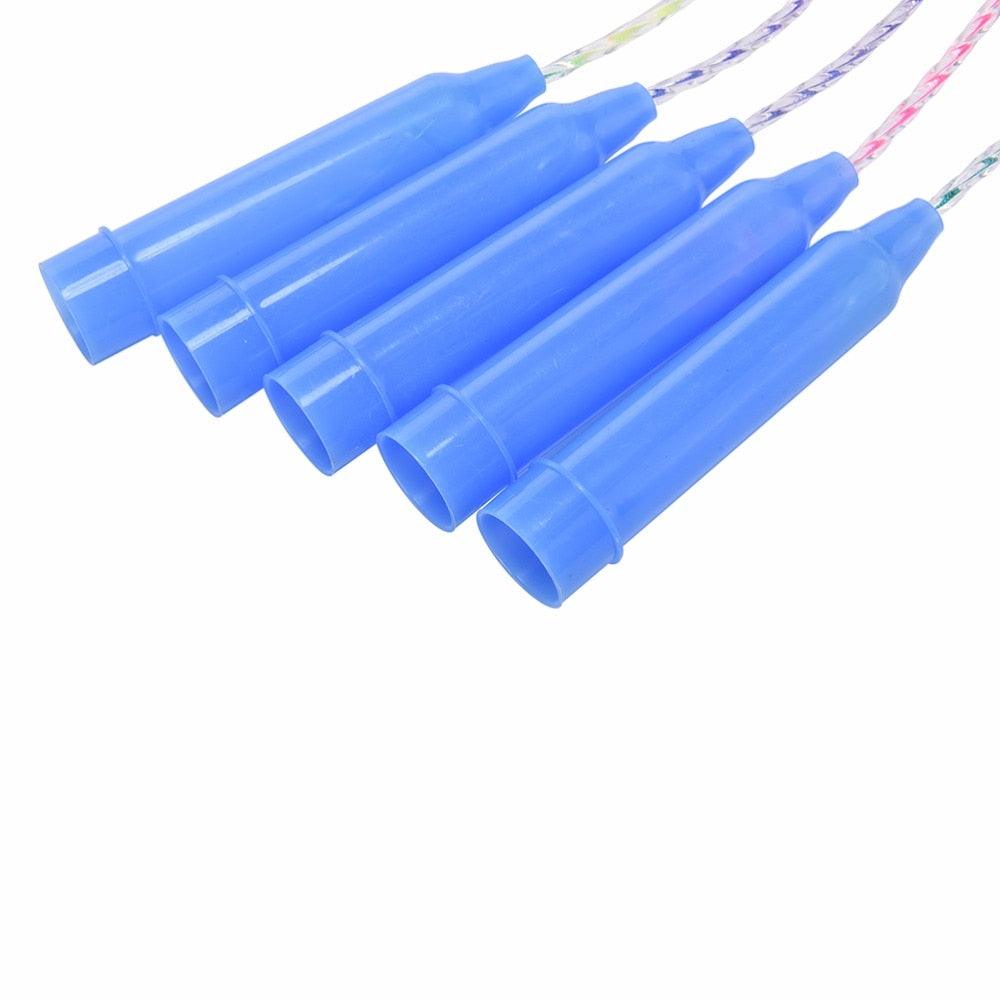 Plastic Skipping Fitness Exercise Gym Workout Boxing Jump Speed Sports Rope Simple Jump Rope Soft Beaded Skipping Rope For Kids Adults Plastic Segmented Jump Rope 2m Stevvex