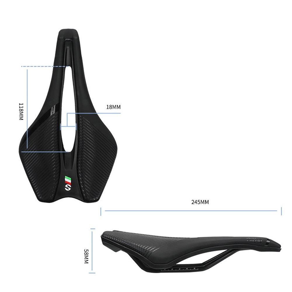 Bicycle Soft Thick Saddle Mountain Road Bike Wide Seat Cushion Road Bike Carbon Saddle Comfort Bike Saddle Ergonomic Waterproof Bicycle Seat For Road Bike Mountain Bike Seats Stevvex