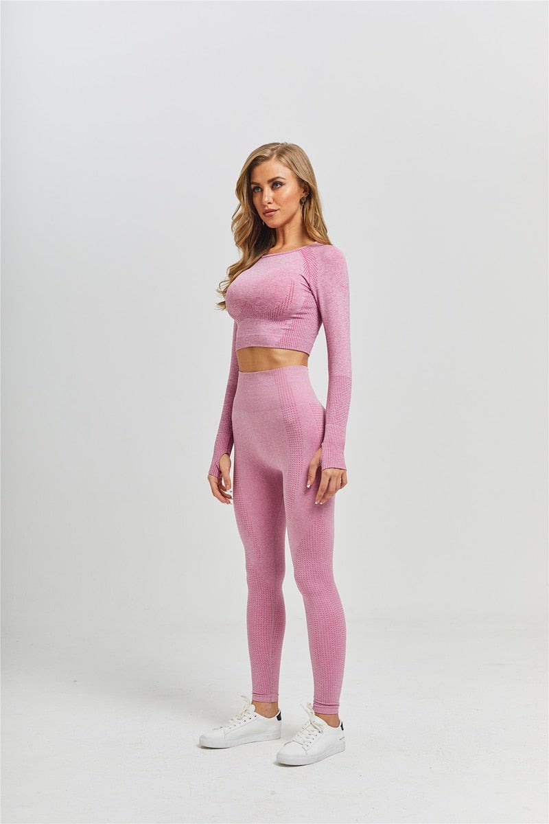 FlexFit Seamless Women’s Yoga Set: Comfort & Style - SJB-DIAMOND ELITES