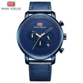 Fashion Multifunctional Mens Watches Sport Quartz Round Analog Watches Modern Leather Strap Design Stevvex